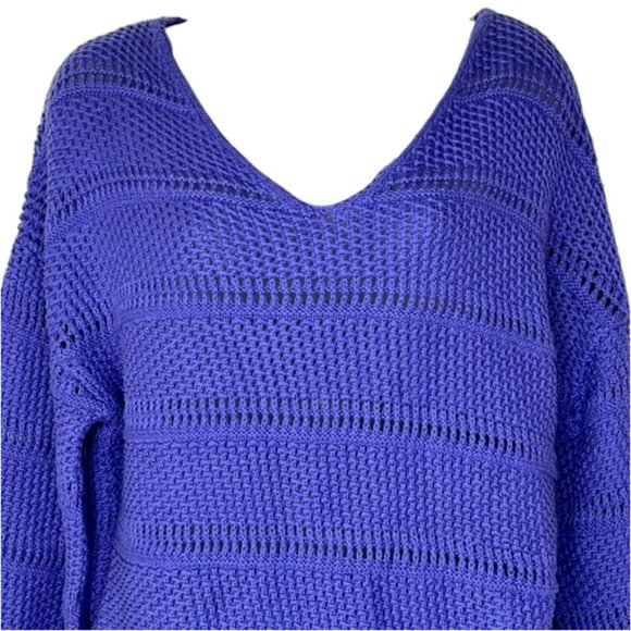 Tommy Bahama Channel Isle 100% Cotton Sweater - Royal Blue/Purple - S - Picture 2 of 8